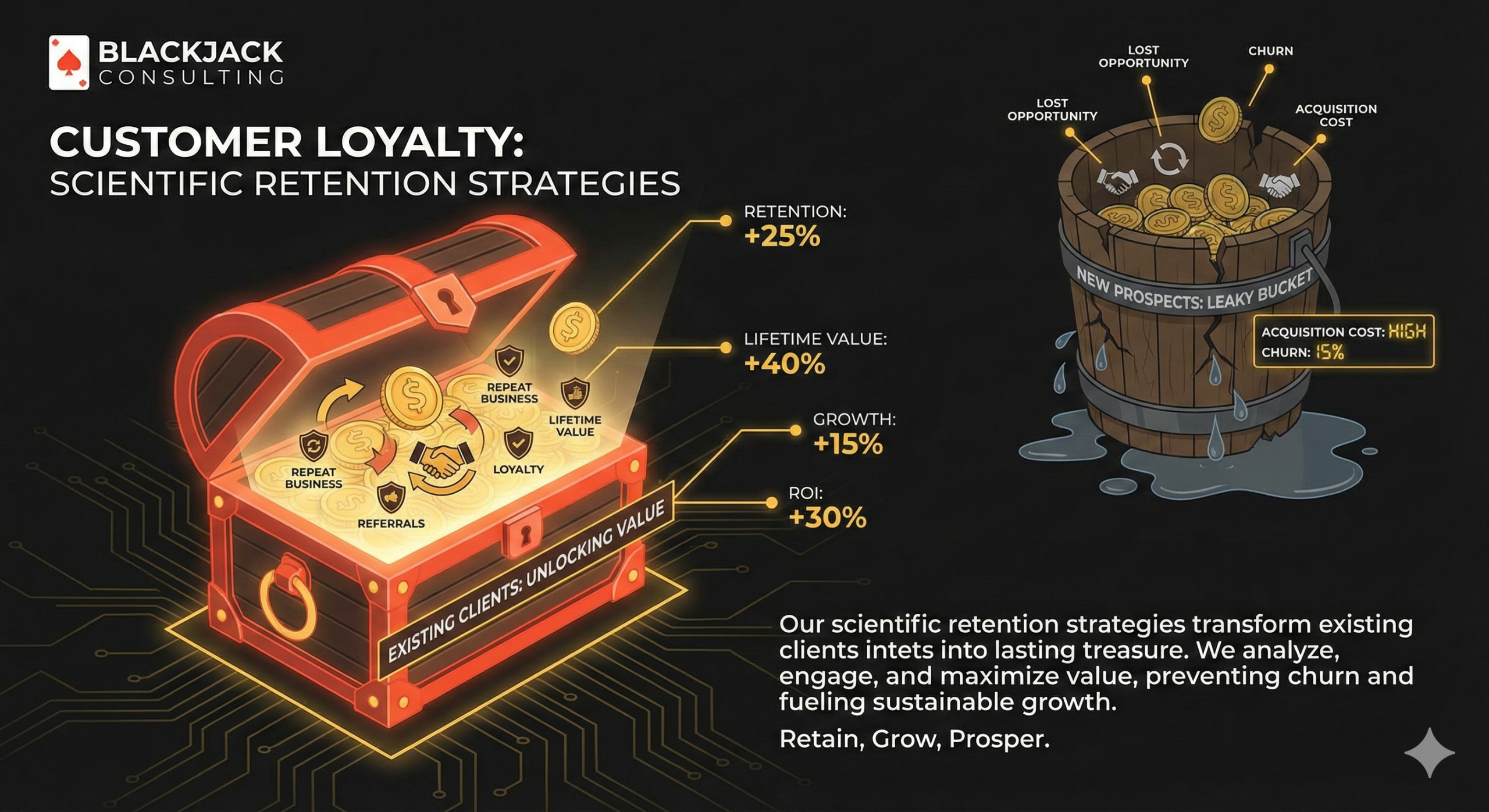 Visualización de las 6 reglas científicas del marketing estratégico